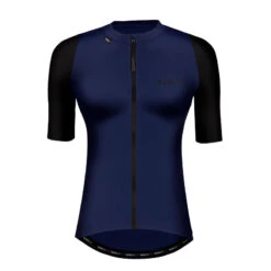 Maillot à Manches Courtes De Vélo Pour Femme ECOON Annemasse Bleu Marine