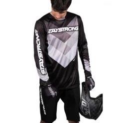 Stay Strong Maillot BMX Manches Longues Staystrong - Chevron Noir