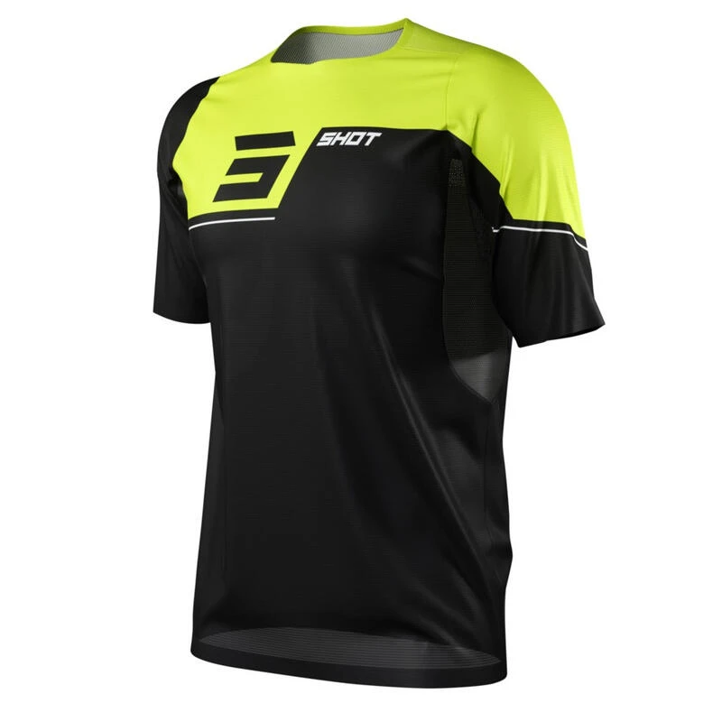 Maillot Manches Courtes Shot Revolt Noir/Jaune Enfant 4 Maillot Manches Courtes Shot Revolt Noir/Jaune Enfant – Image 4