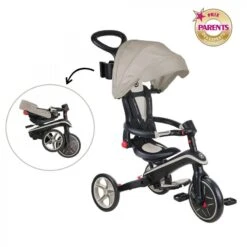 GLOBBER Tricycle EXPLORER 4-en-1 Évolutif & Pliable Taupe -Vélos Série Boutique tricycle explorer 4 en 1 evolutif and pliable taupe 2