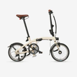 BTWIN VELO PLIANT ULTRA COMPACT FOLD LIGHT 1 SECONDE BEIGE