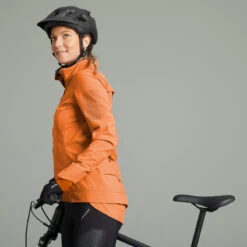 Rockrider VESTE VELO VTT HIVER FEMME ORANGE 13 Rockrider VESTE VELO VTT HIVER FEMME ORANGE -Vélos Série Boutique veste velo vtt hiver femme orange 3