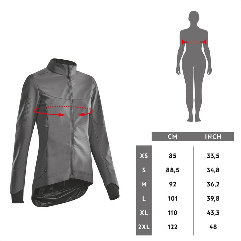 Rockrider VESTE VELO VTT HIVER FEMME ORANGE 6 Rockrider VESTE VELO VTT HIVER FEMME ORANGE – Image 6